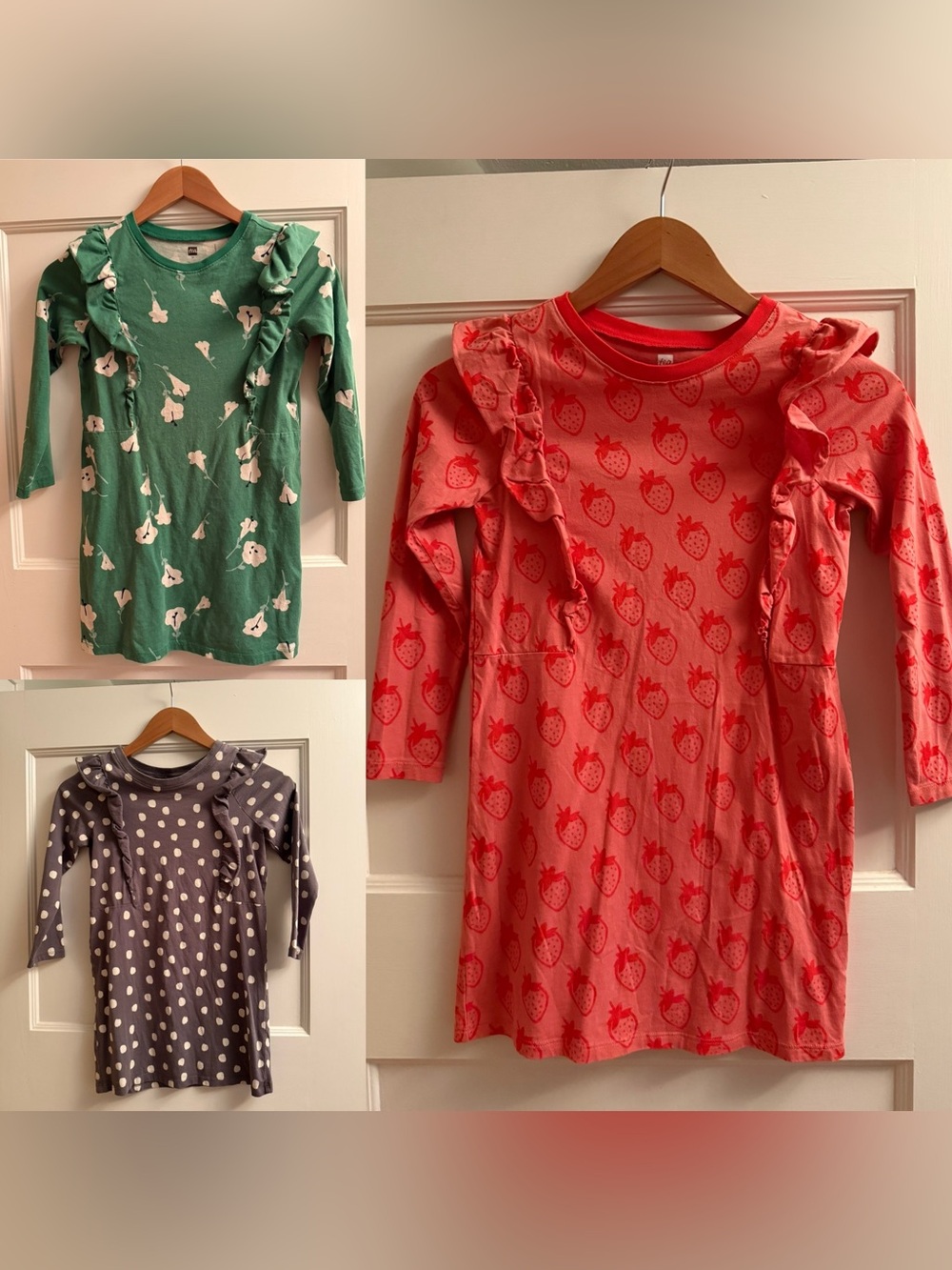 Lot of 3 Tea Collection tshirt ruffle dresses